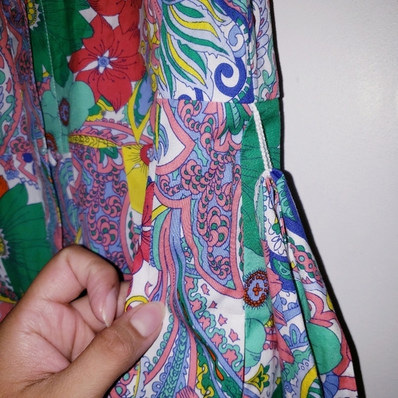 Talbots Paisley Floral Pleaded Dress - Picture 6 of 7